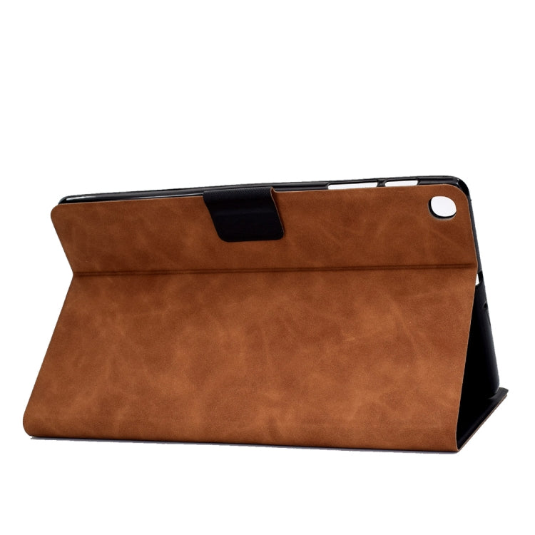 For Samsung Galaxy Tab A 10.1 (2019) T510/T515 Cowhide Texture Horizontal Flip Leather Case with Holder & Card Slots