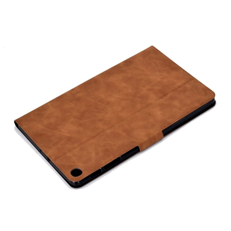 For Samsung Galaxy Tab A 10.1 (2019) T510/T515 Cowhide Texture Horizontal Flip Leather Case with Holder & Card Slots