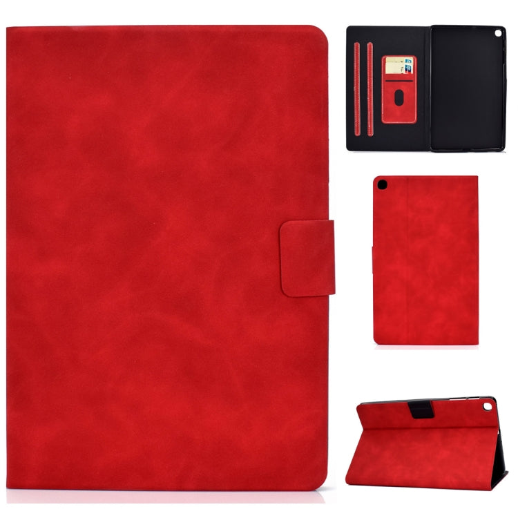 For Samsung Galaxy Tab A 10.1 (2019) T510/T515 Cowhide Texture Horizontal Flip Leather Case with Holder & Card Slots