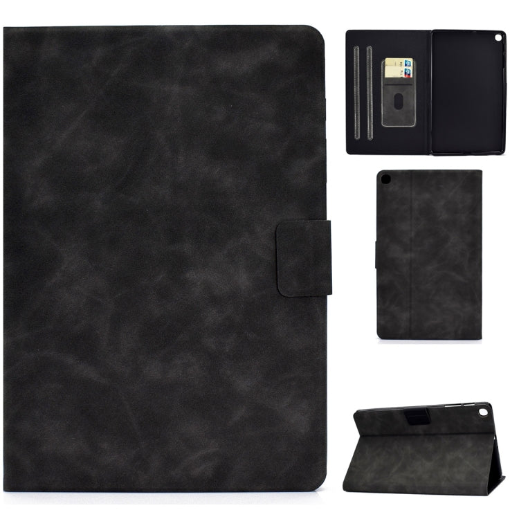 For Samsung Galaxy Tab A 10.1 (2019) T510/T515 Cowhide Texture Horizontal Flip Leather Case with Holder & Card Slots