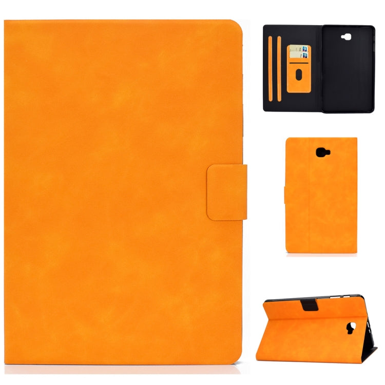 For Samsung Galaxy Tab A 10.1 (2016) T580/T585 Cowhide Texture Horizontal Flip Leather Case with Holder & Card Slots & Sleep / Wake-up Function