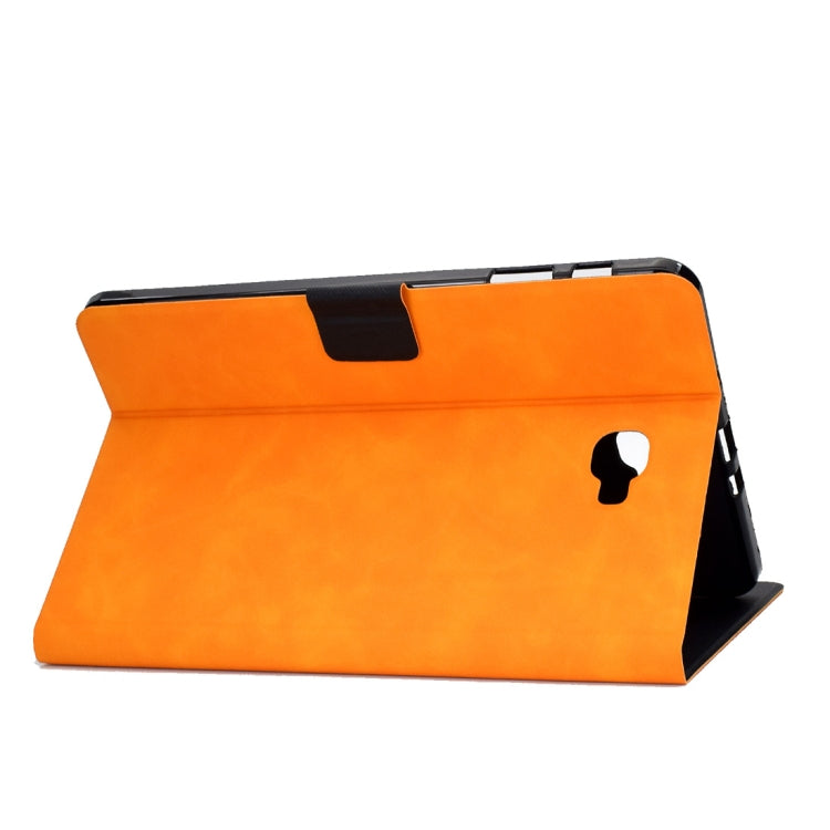 For Samsung Galaxy Tab A 10.1 (2016) T580/T585 Cowhide Texture Horizontal Flip Leather Case with Holder & Card Slots & Sleep / Wake-up Function