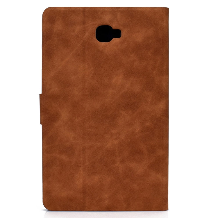 For Samsung Galaxy Tab A 10.1 (2016) T580/T585 Cowhide Texture Horizontal Flip Leather Case with Holder & Card Slots & Sleep / Wake-up Function