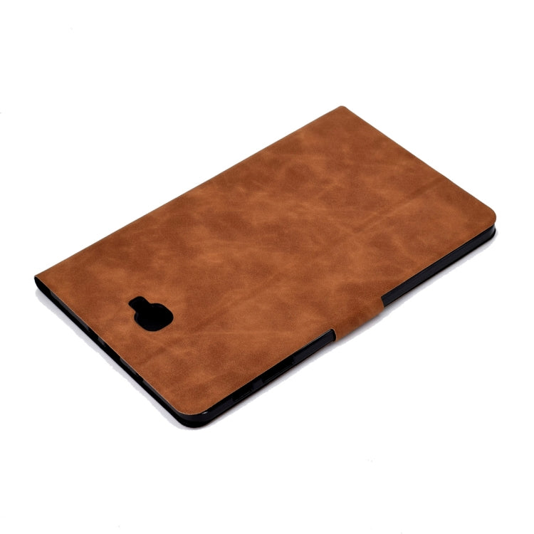 For Samsung Galaxy Tab A 10.1 (2016) T580/T585 Cowhide Texture Horizontal Flip Leather Case with Holder & Card Slots & Sleep / Wake-up Function