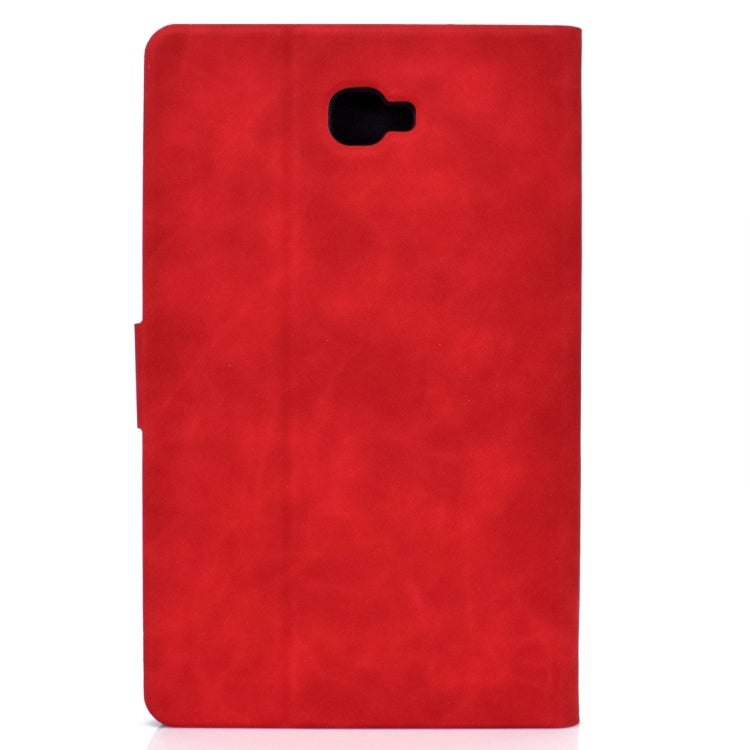 For Samsung Galaxy Tab A 10.1 (2016) T580/T585 Cowhide Texture Horizontal Flip Leather Case with Holder & Card Slots & Sleep / Wake-up Function