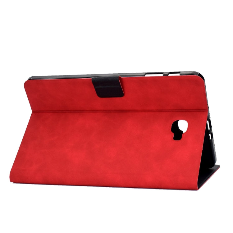 For Samsung Galaxy Tab A 10.1 (2016) T580/T585 Cowhide Texture Horizontal Flip Leather Case with Holder & Card Slots & Sleep / Wake-up Function