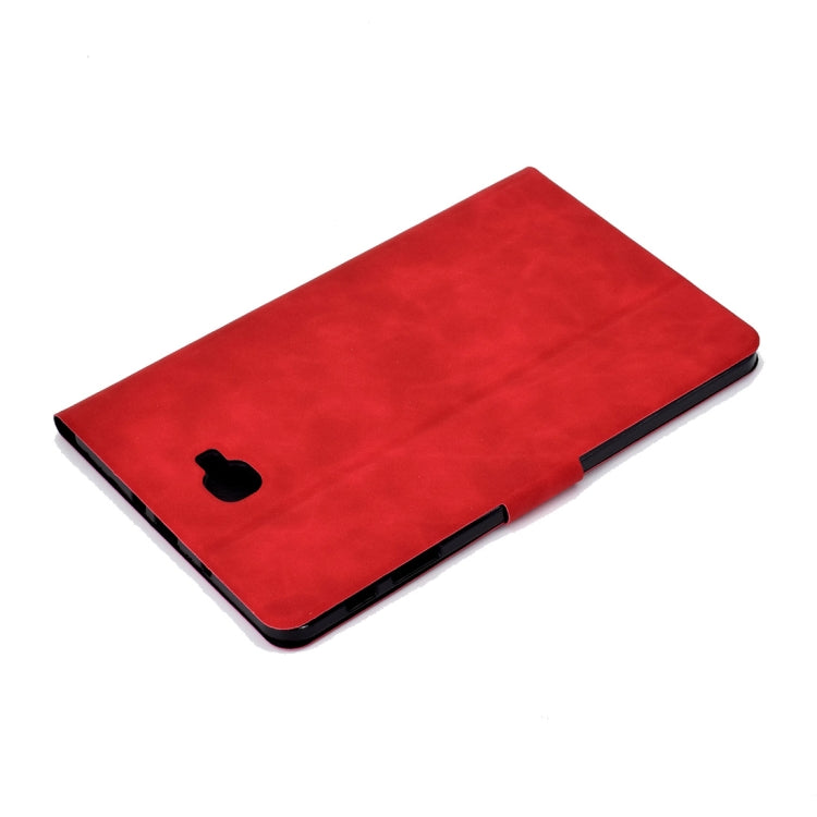 For Samsung Galaxy Tab A 10.1 (2016) T580/T585 Cowhide Texture Horizontal Flip Leather Case with Holder & Card Slots & Sleep / Wake-up Function