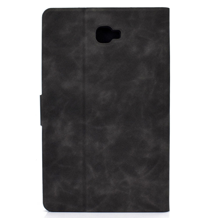 For Samsung Galaxy Tab A 10.1 (2016) T580/T585 Cowhide Texture Horizontal Flip Leather Case with Holder & Card Slots & Sleep / Wake-up Function
