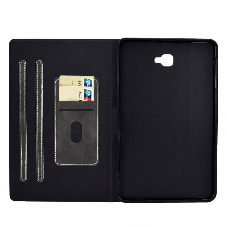 For Samsung Galaxy Tab A 10.1 (2016) T580/T585 Cowhide Texture Horizontal Flip Leather Case with Holder & Card Slots & Sleep / Wake-up Function