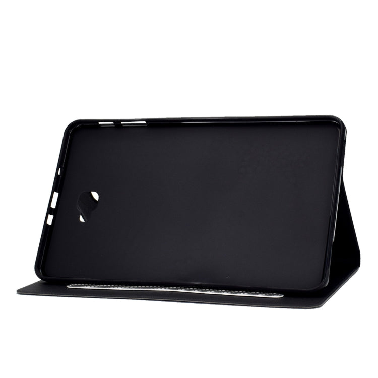 For Samsung Galaxy Tab A 10.1 (2016) T580/T585 Cowhide Texture Horizontal Flip Leather Case with Holder & Card Slots & Sleep / Wake-up Function