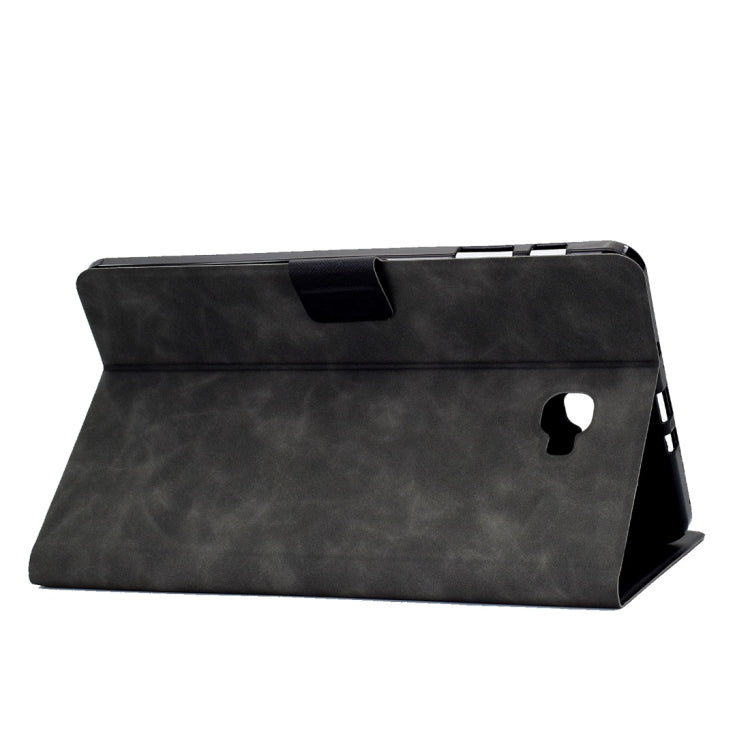 For Samsung Galaxy Tab A 10.1 (2016) T580/T585 Cowhide Texture Horizontal Flip Leather Case with Holder & Card Slots & Sleep / Wake-up Function
