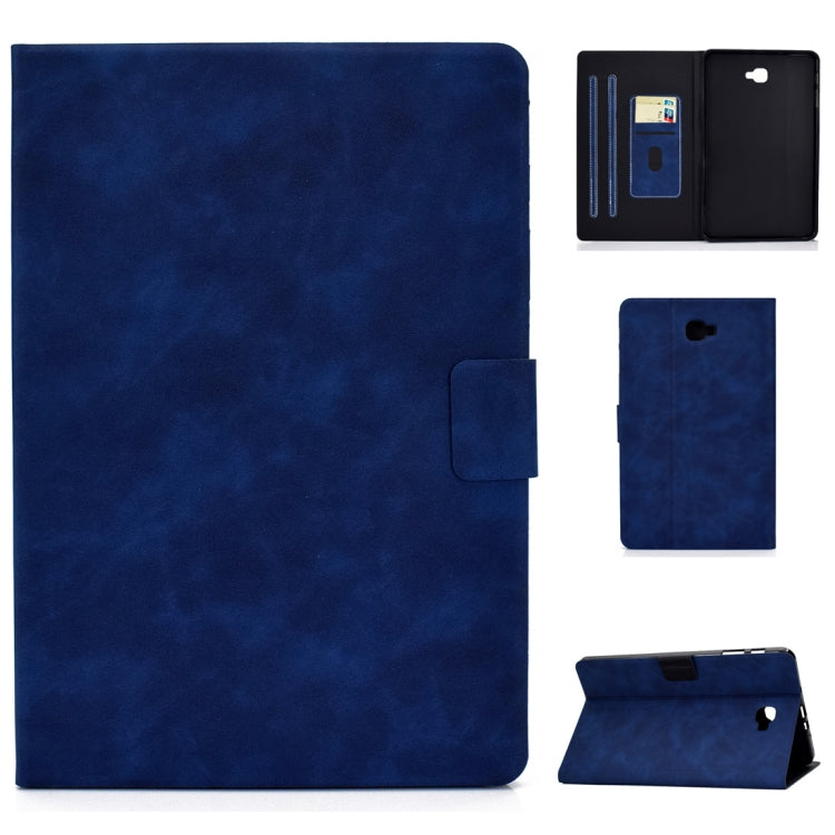 For Samsung Galaxy Tab A 10.1 (2016) T580/T585 Cowhide Texture Horizontal Flip Leather Case with Holder & Card Slots & Sleep / Wake-up Function