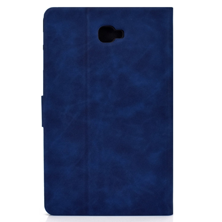 For Samsung Galaxy Tab A 10.1 (2016) T580/T585 Cowhide Texture Horizontal Flip Leather Case with Holder & Card Slots & Sleep / Wake-up Function