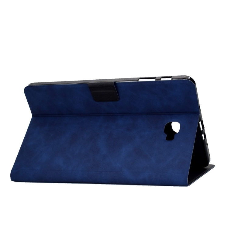 For Samsung Galaxy Tab A 10.1 (2016) T580/T585 Cowhide Texture Horizontal Flip Leather Case with Holder & Card Slots & Sleep / Wake-up Function