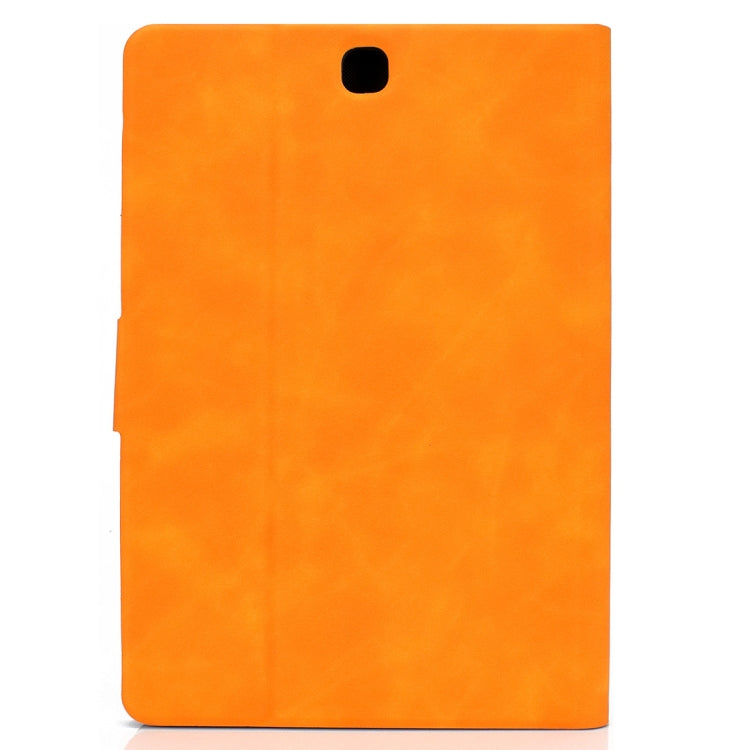 For Samsung Galaxy Tab A 9.7 T550/T555C Cowhide Texture Horizontal Flip Leather Case with Holder & Card Slots & Sleep / Wake-up Function