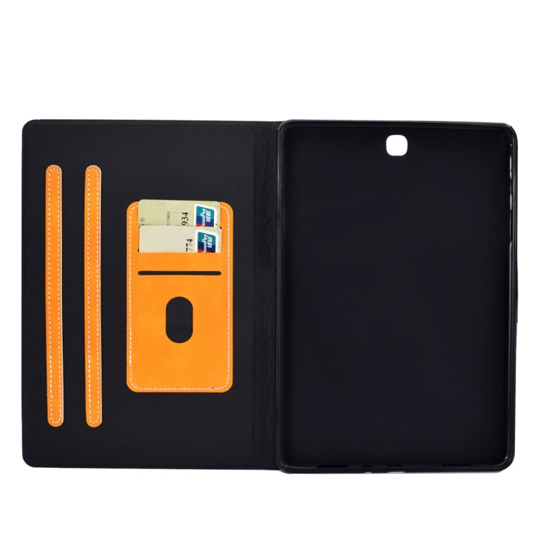 For Samsung Galaxy Tab A 9.7 T550/T555C Cowhide Texture Horizontal Flip Leather Case with Holder & Card Slots & Sleep / Wake-up Function