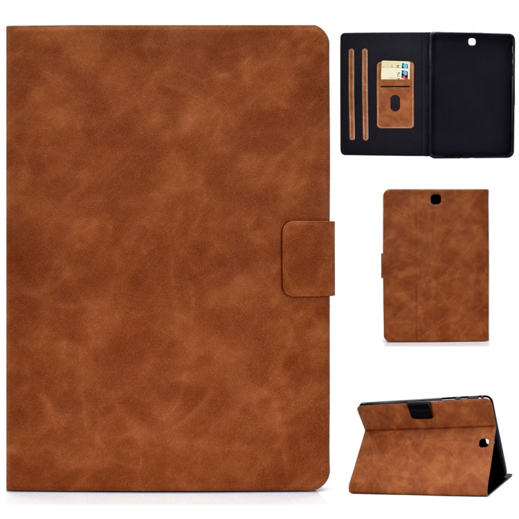 For Samsung Galaxy Tab A 9.7 T550/T555C Cowhide Texture Horizontal Flip Leather Case with Holder & Card Slots & Sleep / Wake-up Function
