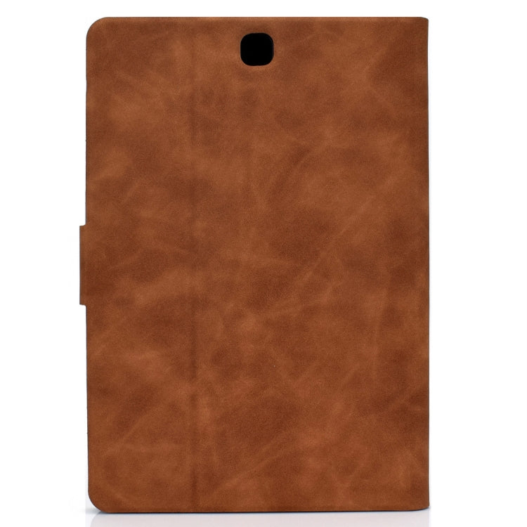 For Samsung Galaxy Tab A 9.7 T550/T555C Cowhide Texture Horizontal Flip Leather Case with Holder & Card Slots & Sleep / Wake-up Function
