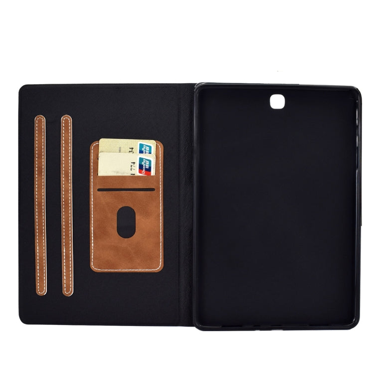For Samsung Galaxy Tab A 9.7 T550/T555C Cowhide Texture Horizontal Flip Leather Case with Holder & Card Slots & Sleep / Wake-up Function