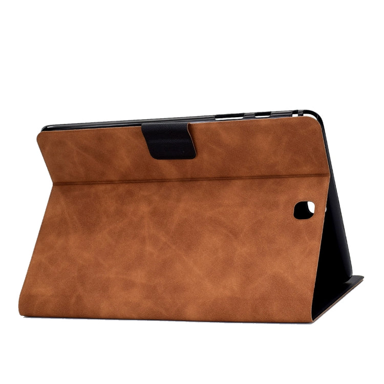 For Samsung Galaxy Tab A 9.7 T550/T555C Cowhide Texture Horizontal Flip Leather Case with Holder & Card Slots & Sleep / Wake-up Function