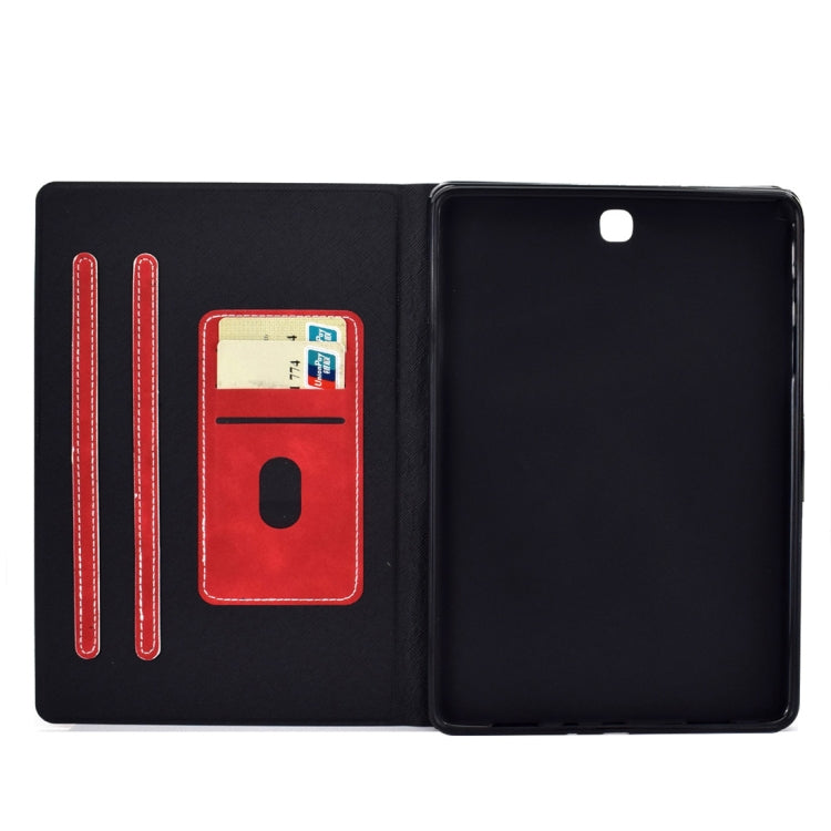 For Samsung Galaxy Tab A 9.7 T550/T555C Cowhide Texture Horizontal Flip Leather Case with Holder & Card Slots & Sleep / Wake-up Function