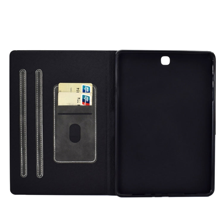 For Samsung Galaxy Tab A 9.7 T550/T555C Cowhide Texture Horizontal Flip Leather Case with Holder & Card Slots & Sleep / Wake-up Function