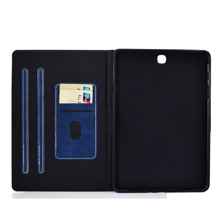 For Samsung Galaxy Tab A 9.7 T550/T555C Cowhide Texture Horizontal Flip Leather Case with Holder & Card Slots & Sleep / Wake-up Function