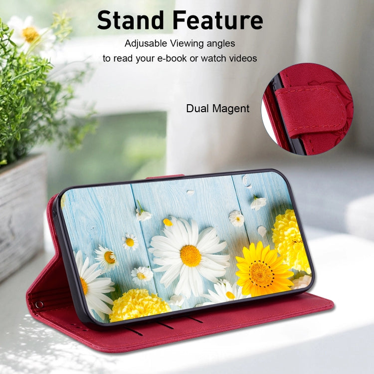 For Sony Xperia 10 VI Lily Embossed Leather Phone Case