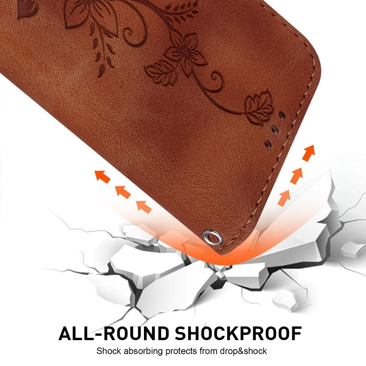 For Sony Xperia 1 VI Lily Embossed Leather Phone Case