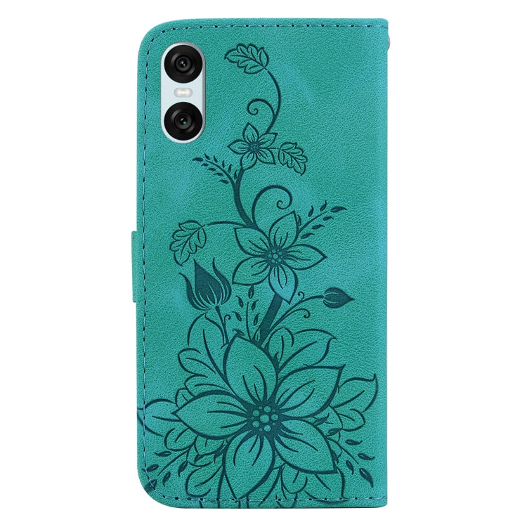 For Sony Xperia 5 VI Lily Embossed Leather Phone Case