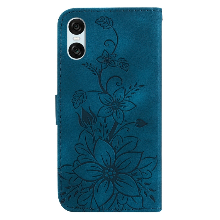 For Sony Xperia 5 VI Lily Embossed Leather Phone Case