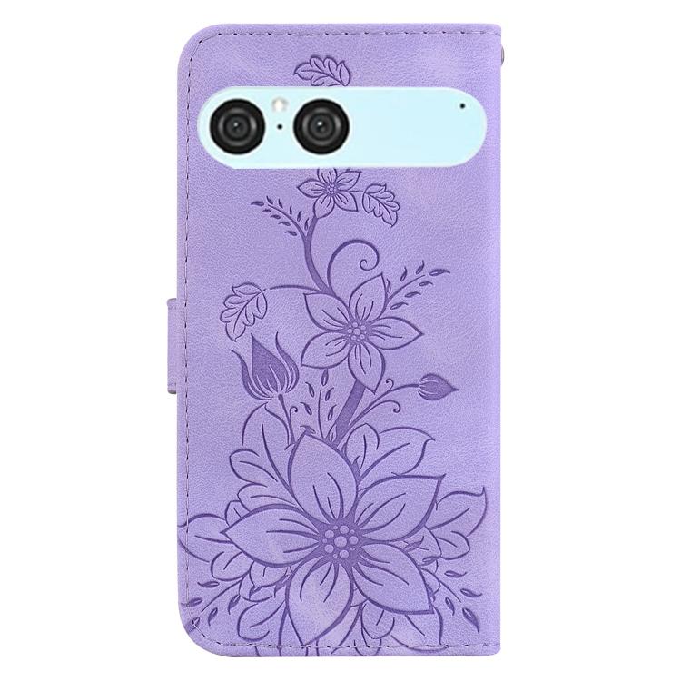 For Sony Xperia 10 VII Lily Embossed Leather Phone Case