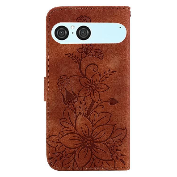 For Sony Xperia 10 VII Lily Embossed Leather Phone Case