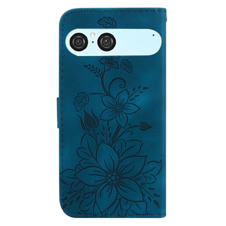 For Sony Xperia 10 VII Lily Embossed Leather Phone Case