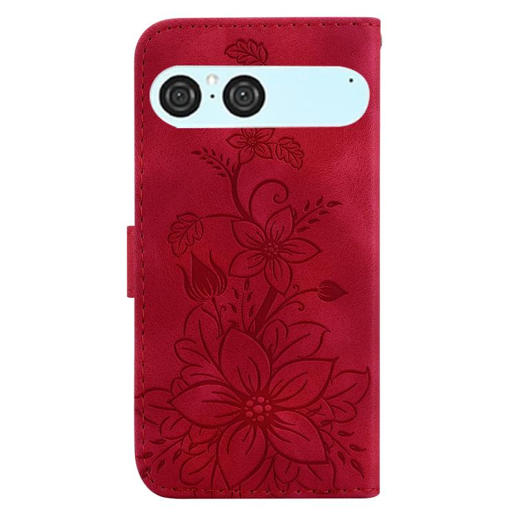 For Sony Xperia 10 VII Lily Embossed Leather Phone Case