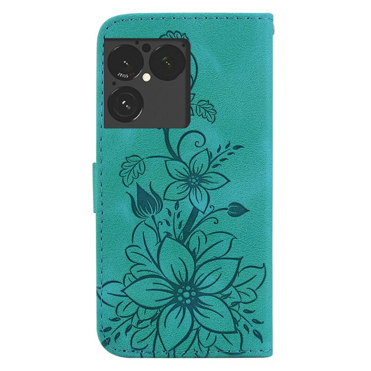 For Sony Xperia 1 VIII Lily Embossed Leather Phone Case