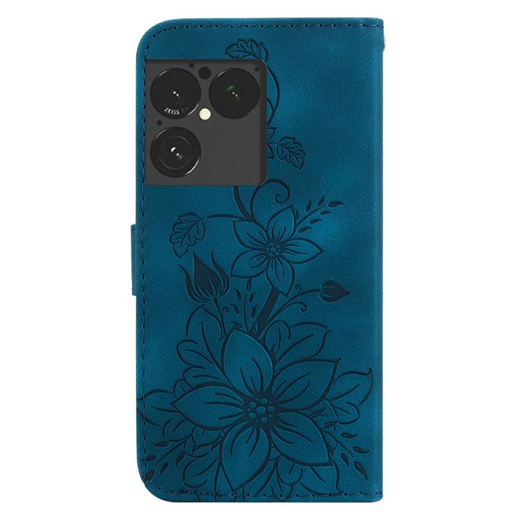 For Sony Xperia 1 VIII Lily Embossed Leather Phone Case