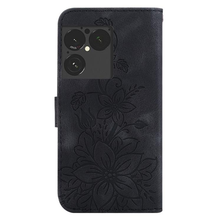 For Sony Xperia 1 VIII Lily Embossed Leather Phone Case