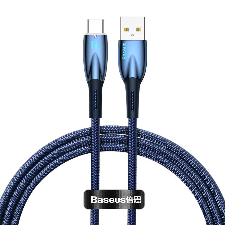 Baseus Lamp Ring Series 100W USB to USB-C/Type-C Fast Charge Data Cable, Length: 1m