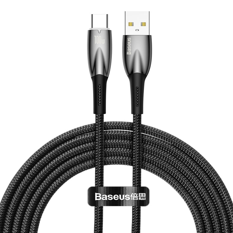 Baseus Lamp Ring Series 100W USB to USB-C/Type-C Fast Charge Data Cable, Length: 2m