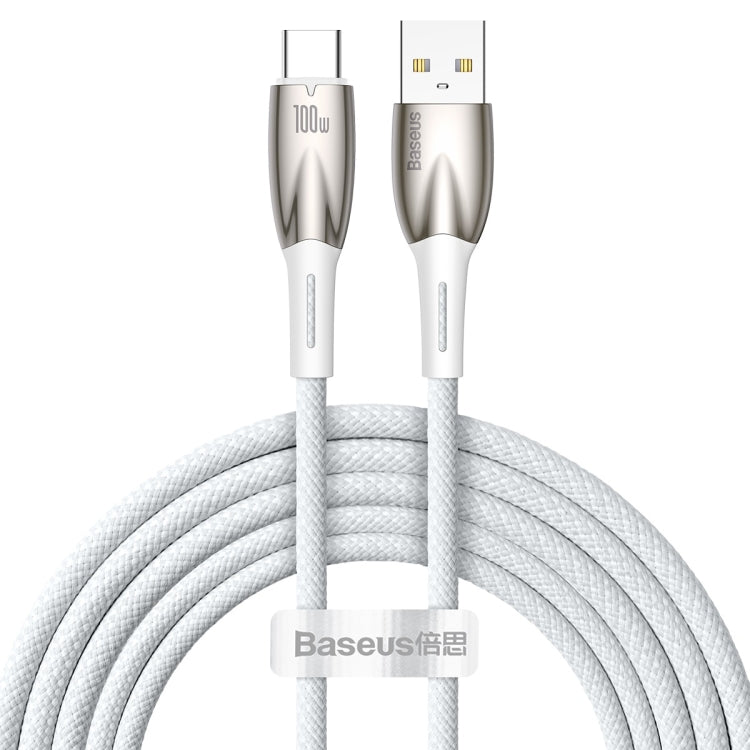 Baseus Lamp Ring Series 100W USB to USB-C/Type-C Fast Charge Data Cable, Length: 2m