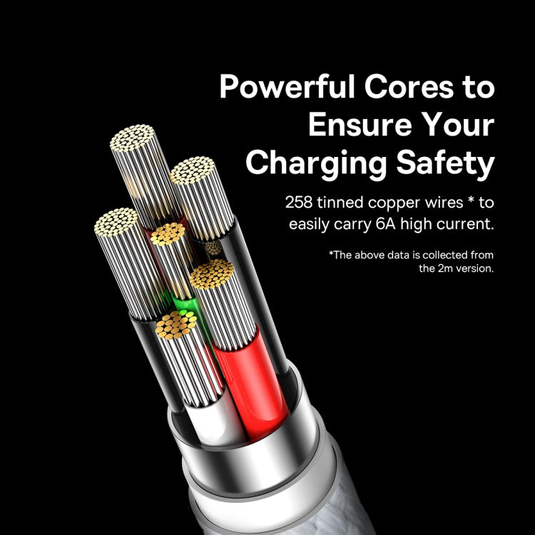Baseus Lamp Ring Series 100W USB to USB-C/Type-C Fast Charge Data Cable, Length: 2m
