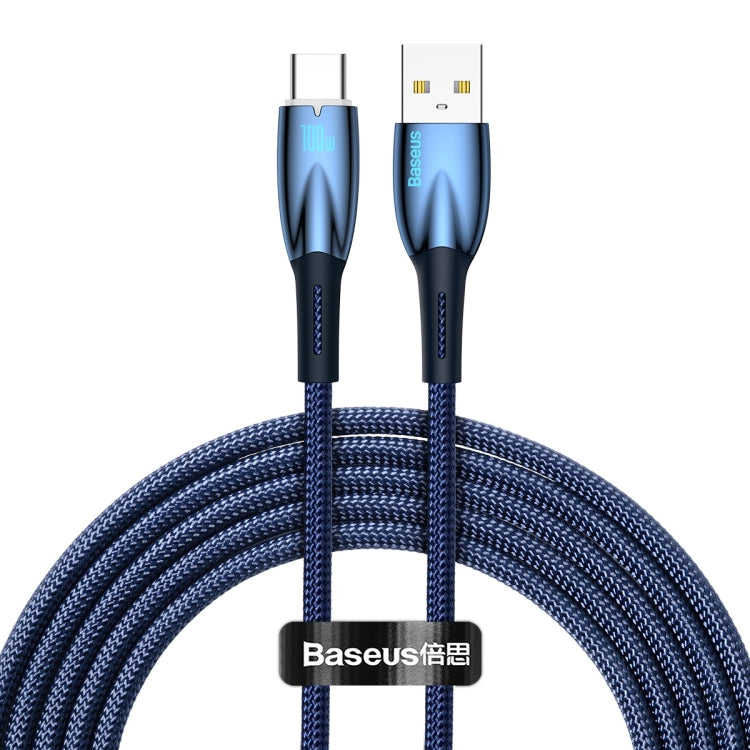 Baseus Lamp Ring Series 100W USB to USB-C/Type-C Fast Charge Data Cable, Length: 2m