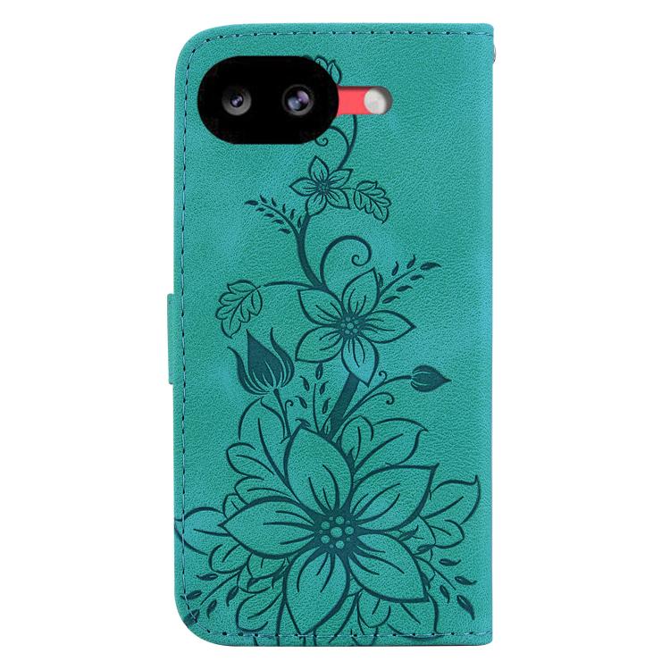 For Google Pixel 10a Lily Embossed Leather Phone Case