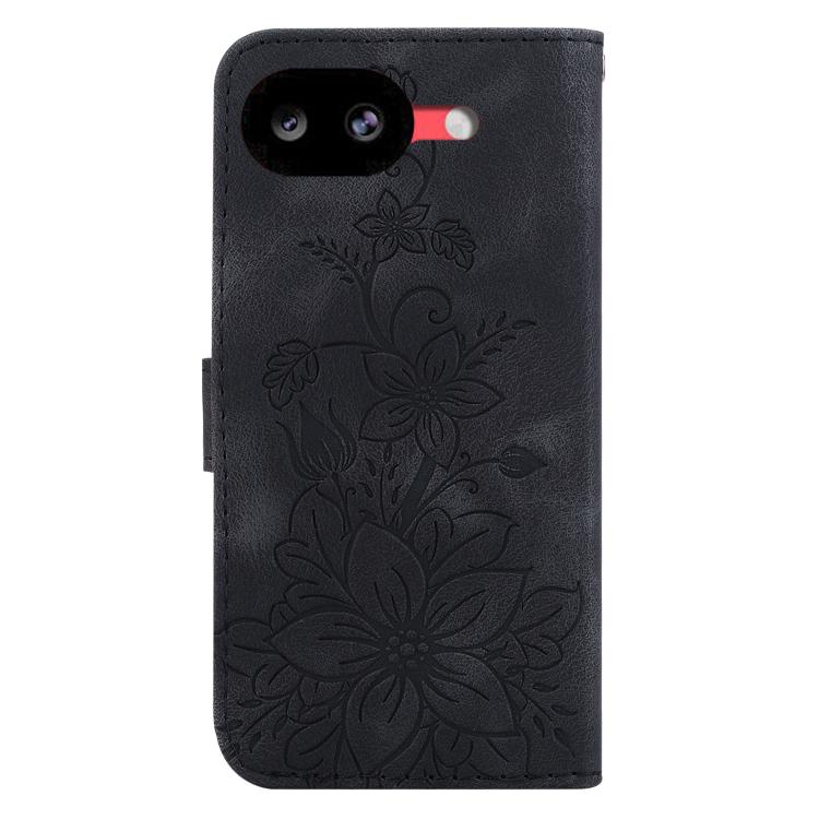 For Google Pixel 10a Lily Embossed Leather Phone Case