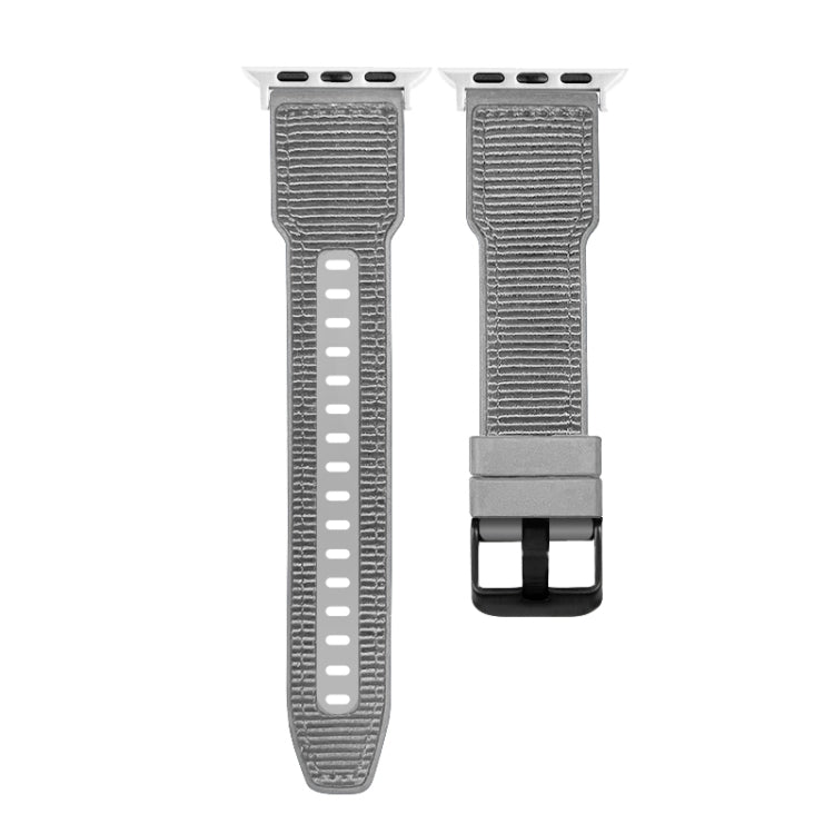 For Apple Watch Series 10 42mm Hybrid Braid Nylon Silicone Watch Band
