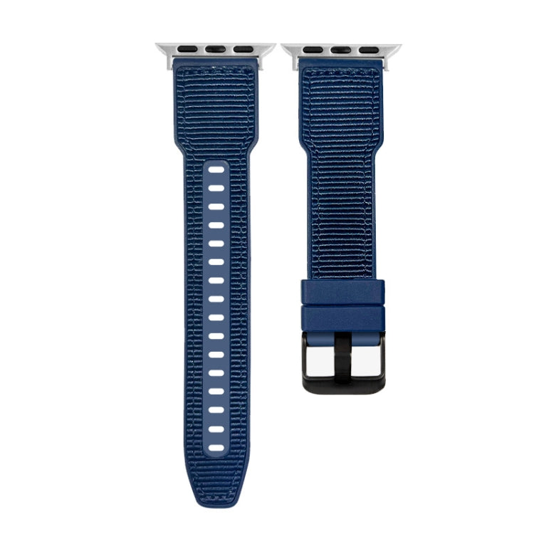 For Apple Watch Series 10 42mm Hybrid Braid Nylon Silicone Watch Band