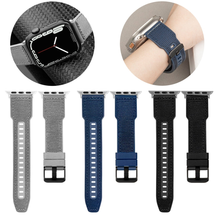 For Apple Watch Series 10 42mm Hybrid Braid Nylon Silicone Watch Band