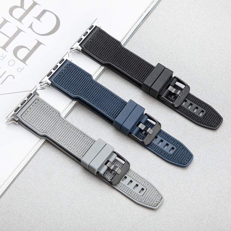 For Apple Watch Series 10 42mm Hybrid Braid Nylon Silicone Watch Band