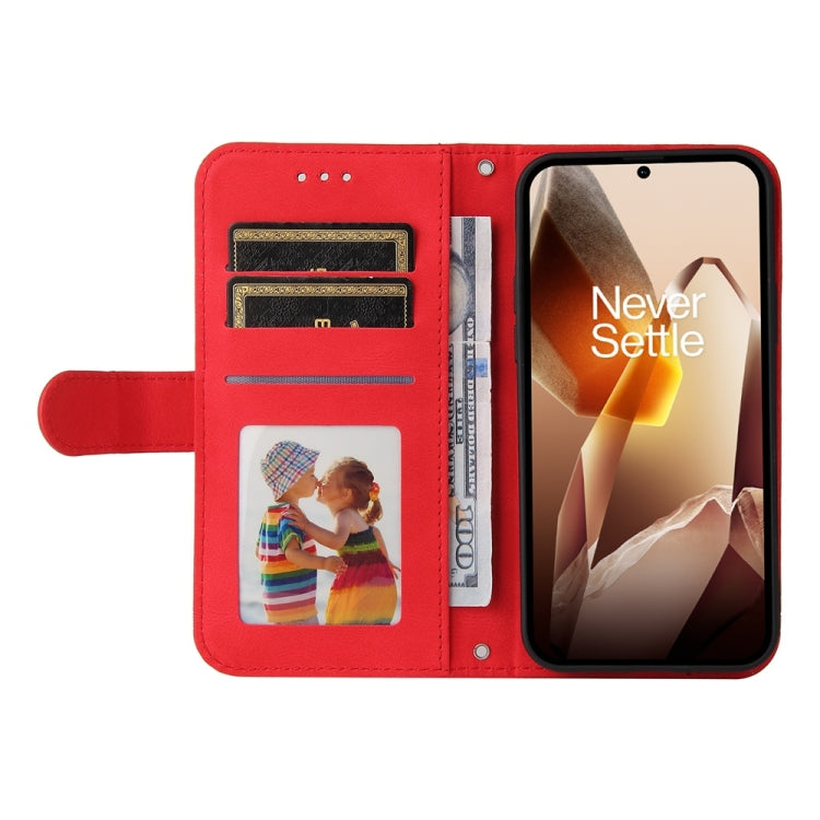 For OnePlus 13 Skin Feel Life Tree Metal Button Leather Phone Case
